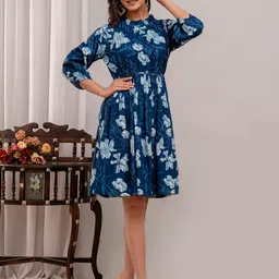 A&K Floral Printed Empire Dress image 3