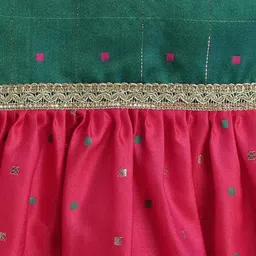 MANY FROCKS & Girls Print Satin Fit & Flare Dress image 2