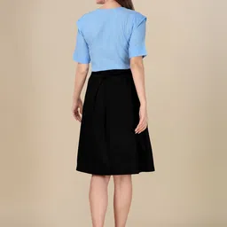 Kinjo Round Neck Short Sleeves Casual Top With Skirt image 2