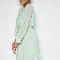 AND Striped Round Neck Fit & Flare Dress image 4