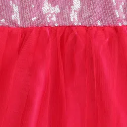 MANY FROCKS & Girls Square Neck Sequined Net Fit & Flare Dress image 2