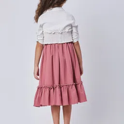 Peppermint Girls Floral Embroidered A-Line Dress image 3