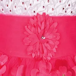 Wish Karo Girls Embellished Net Fit & Flare Dress With Jacket image 2