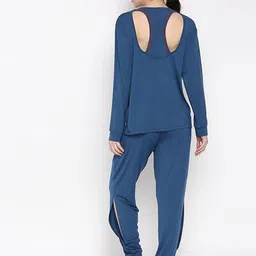 Tuna London Atlantic Blue Active Duo Pure Cotton T-Shirt With Joggers Co-Ords image 5