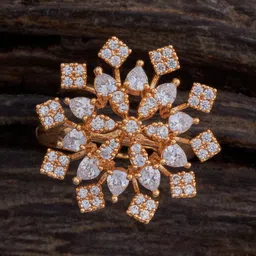 Kushal's Fashion Jewellery Gold Plated Cubic Zirconia Studded Finger Ring-picture-34