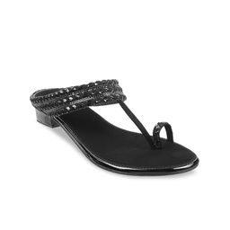 Metro Women Embellished Ethnic One Toe Flats-picture-25