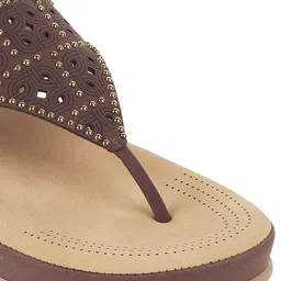 Catwalk Textured Open Toe Flats image 5