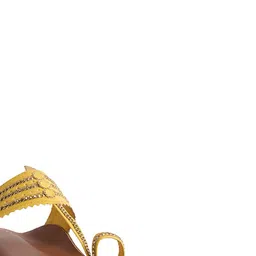 ERIDANI Embellished Kolhapuri One Toe Flats image 5