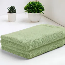 SPACES Green 2 Pieces 650 GSM Pure Cotton Hand Towels-image-36