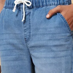 Coolsters by Pantaloons Boys Tapered Fit Low Distress Light Fade Jeans image 5