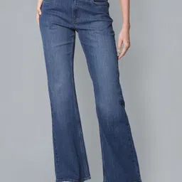 Flying Machine Women Bootcut High-Rise Clean Look Light Fade Stretchable Jeans image 1