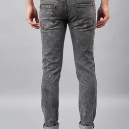 STUDIO NEXX Men Tapered Fit Clean Look Heavy Fade Dark Shade Cotton Jeans image 4