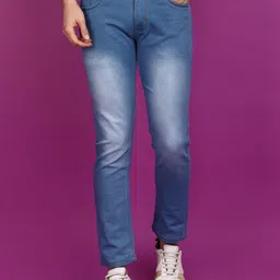 V-Mart Men Mid-Rise Light Fade Cotton Jeans image 1