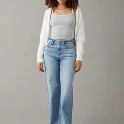 AMERICAN EAGLE OUTFITTERS Women Embellished High-Rise Heavy Fade Jeans-image-76
