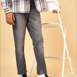 YU by Pantaloons Men Grey Slim Fit Heavy Fade Jeans-image-64