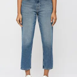 Pepe Jeans Women Relaxed Fit High-Rise Clean Look Pure Cotton Jeans-image-60