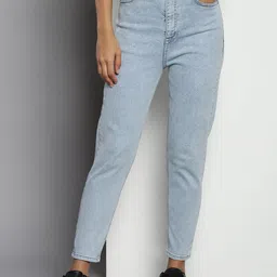 Tommy Hilfiger Women Tapered Fit Clean Look High-Rise Cotton Jeans-picture-18