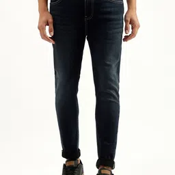 United Colors of Benetton Men Low Distress Clean Look Light Fade Jeans-image-84
