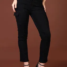 V-Mart Women Light Fade Regular Fit High-Rise Cotton Jeans-image-3