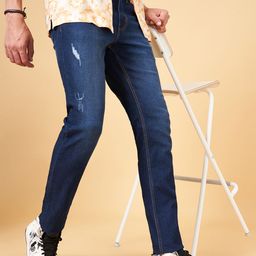 YU by Pantaloons Men Blue Slim Fit Light Fade Jeans-picture-45