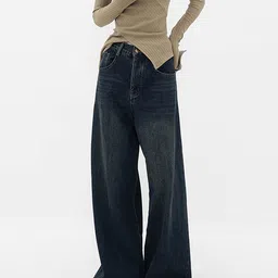 LULU & SKY Women Wide Leg High-Rise Light Fade Jeans-picture-16