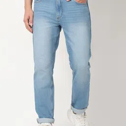 R&B Men Slim Fit Light Fade Clean Look Cotton Jeans-picture-45