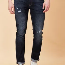 Being Human Men Slim Fit Mildly Distressed Light Fade Stretchable Jeans-picture-23