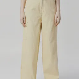 HJ HASASI Women Wide Leg High-Rise Slash Knee Jeans-image-11