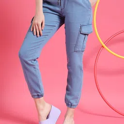 Freehand by The Indian Garage Co Women Blue Mid-Rise Clean Look Stretchable Jeans-picture-18