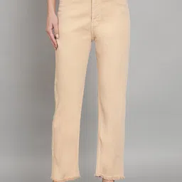 AngelFab Women Jean Straight Fit Coloured Shade Mid-Rise Clean Look Cotton Jeans-picture-26