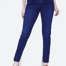 FCK-3 Women Hottie High-Rise Dark Shade Light Fade Clean Look Stretchable Jeans-image-29
