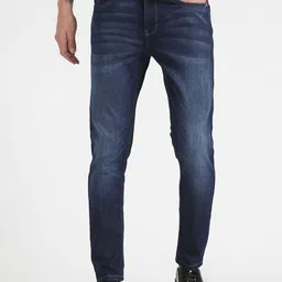 Flying Machine Men Blue Tapered Fit Mid Rise Light Fade Jeans image 1