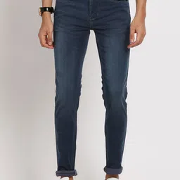 Turtle Men Narrow Tapered Fit Light Fade Stretchable Jeans-picture-30