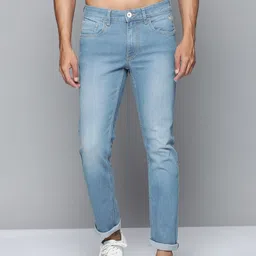 Flying Machine Men Blue Micheal Slim Fit Light Fade Stretchable Jeans-picture-38