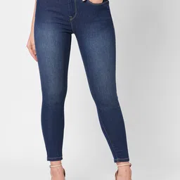 Mast & Harbour Women Skinny Fit Light Fade Clean Look Stretchable Jeans-picture-36