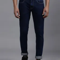 WROGN Men Slim Fit Mid-Rise Light Fade Clean Look Stretchable Jeans-picture-21