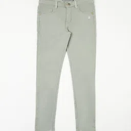 Crimsoune Club Girls Olive Green Slim Fit Stretchable Jeans-picture-11
