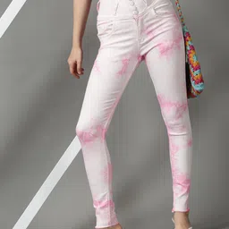 SHOWOFF Women Pink Skinny Fit Stretchable Jeans-image-21