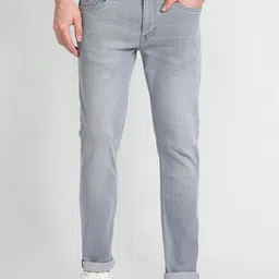 U.S. Polo Assn. Denim Co. Men Grey Tapered Fit Clean Look Stretchable Jeans image 1