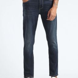 Flying Machine Men Tapered Fit Mid Rise Clean Look Stretchable Jeans-picture-0