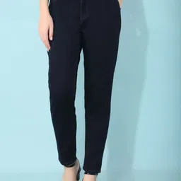 Crimsoune Club Women Solid Mid Rise Mom Fit Clean Look Stretchable Jeans-picture-31