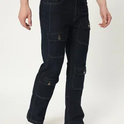 AngelFab Men Jean Straight Fit Clean Look Cotton Jeans-picture-26