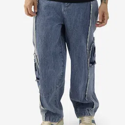 The Souled Store Men Relaxed Fit Spider-Man Embroidered Stretchable Jeans-picture-26