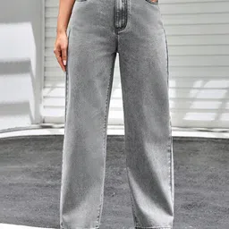 Kotty Women Blue Jean Straight Fit High-Rise Heavy Fade Stretchable Jeans-image-30