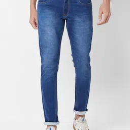 GIORDANO Men Slim Fit Clean Look Heavy Fade Stretchable Jeans-picture-30