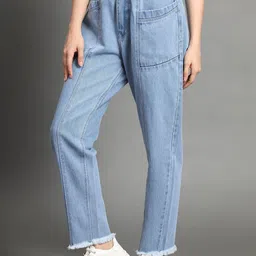 AngelFab Women Jean Straight Fit High-Rise Jeans image 2