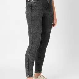 Kraus Jeans Women Skinny Fit High-Rise Heavy Fade Stretchable Jeans image 2