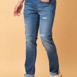 Being Human Men Slim Fit Mildly Distressed Heavy Fade Jeans image 5