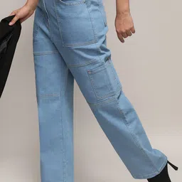 Campus Sutra Women Smart Slash Knee Jeans image 4