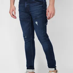 SPYKAR Men Mildly Distressed Light Fade Cotton Jeans image 4